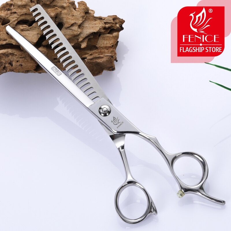 Fenice japan 440c 6.5/7 tums husdjursvård omvänd tand haj gallringsklipp i hundsax tesoura tijeras gallring 50-60%