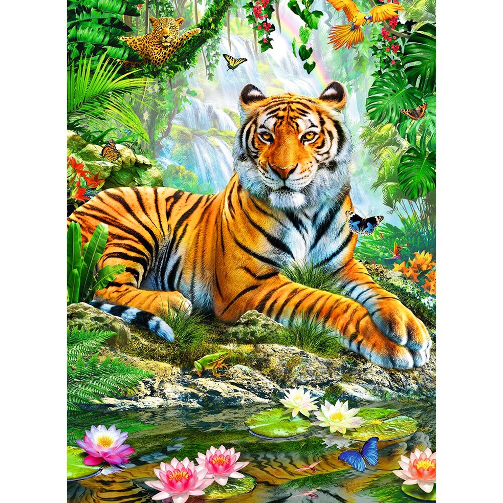 1000 pièces bricolage chat/tigre/Lion image Puzzles apprentissage éducatif puzzle assemblage jeu jouet enfants salon décoration