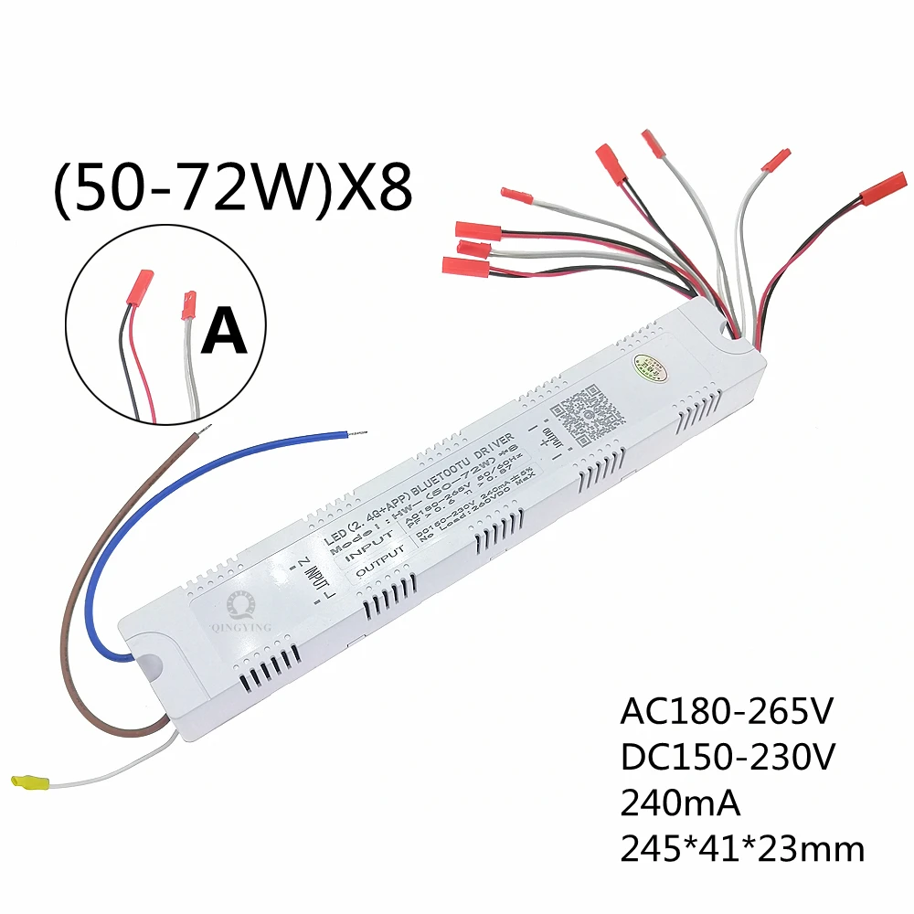 1 stücke AC220V 2,4G RF Fernbedienung Intelligente LED-treiber 12-40 W 36-50 W 40-60 W 50-72 W X2 X4 X6 X8 240mA Dimmen Fahrer: Silber / 3 Watt