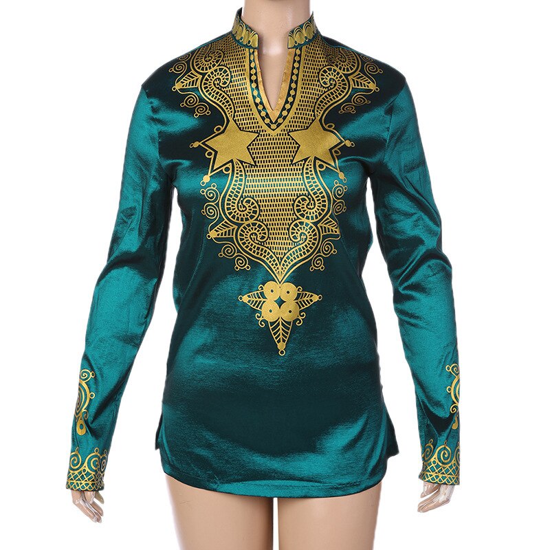 Afrikaanse Kleding Lange Sleeeve V-hals T-shirt Mannen 2022 Afrikaanse Dashiki Traditionele Dashiki Maxi Man Shirt Mannen tops Tees