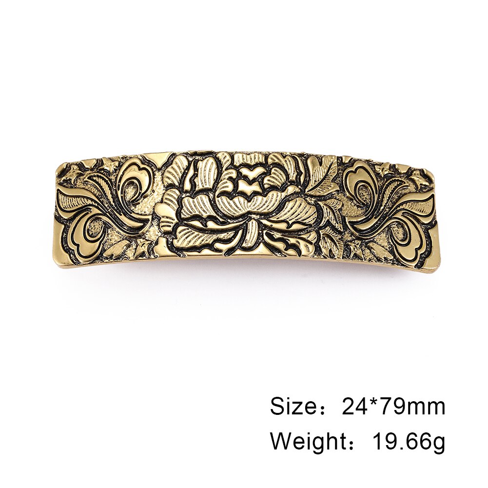 Skyrim Ginkgo Daisy fleur plante pince à cheveux mariée diadème rétro femmes épingle à cheveux Barrette luxe mariage cheveux accessoires: Plaqué zinc noir