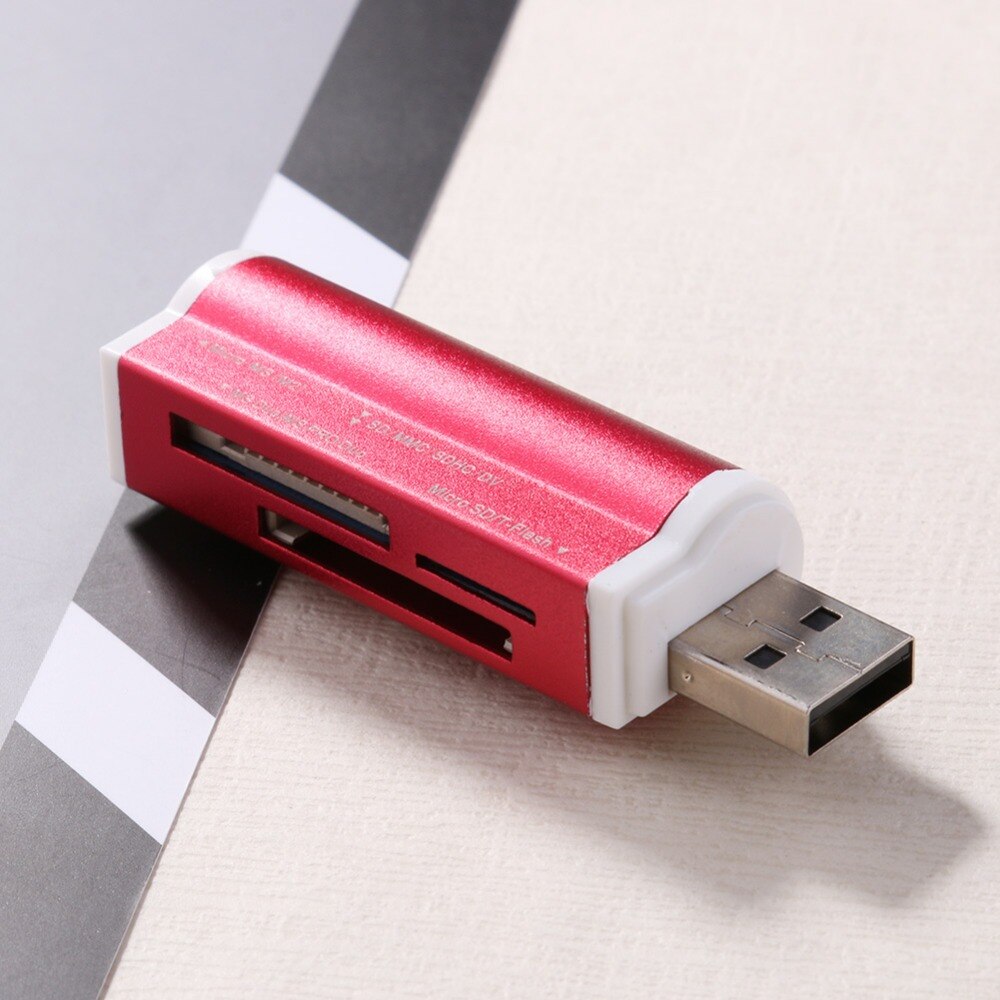 Brand new mini portatile USB2.0 4-in-1 multi-lettore di schede di memoria per SD/SDHC/mini SD/MMC/TF card/MS per Macbook