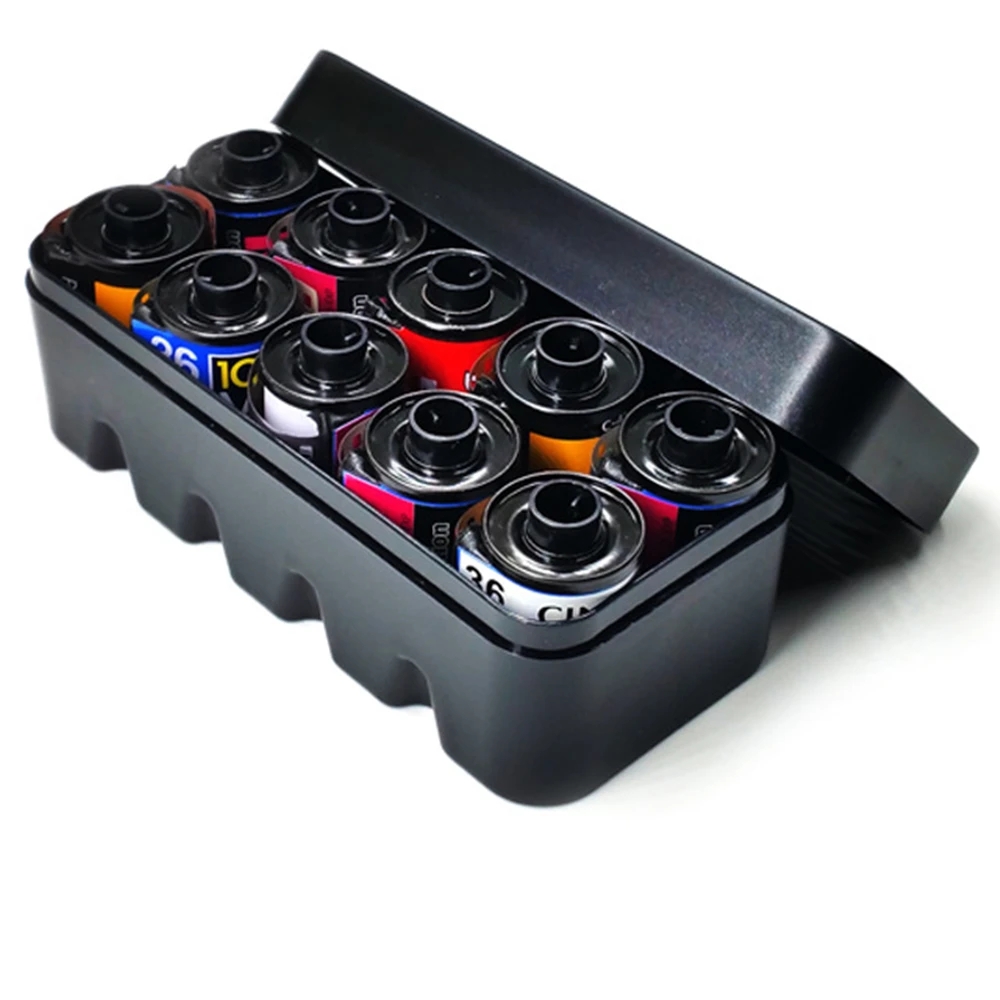 6 Color Multi Format Rigid Plastic Film Storage Box Box Container for 135 35mm Black & White 4x5 Film Cartridge