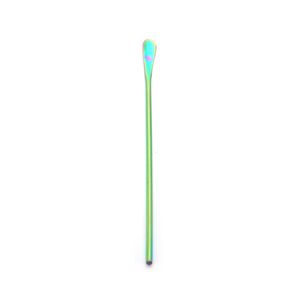 Newly Korean Style Long Handle Mixing Spoon 304 Stainless Steel Wine Coffee Stirring Spoon Stirring Rod TE889: Multicolour 17cm