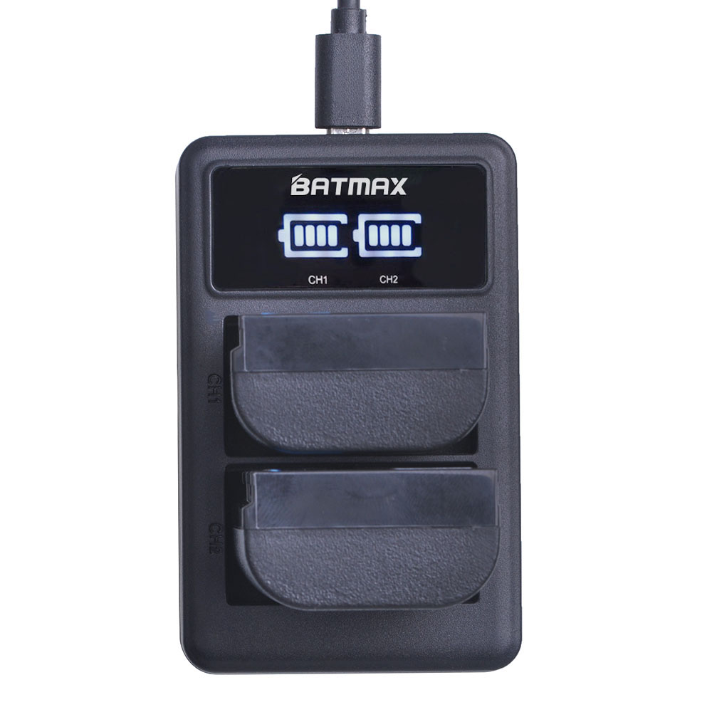 2x 2650 mah lp  e6 lpe 6 lp-e6 e6n batteri + led dobbelt oplader til canon eos 5ds r 5d mark  ii 5d mark iii 6d 7d 70d 80d kamera