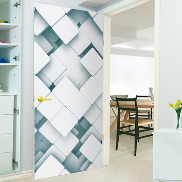 2* Wall Sticker 3D Three-dimensional Simulation Window Tiles Mirror Door Stickers DIY Wallsticker Adhesive Bottom Cloth: 2
