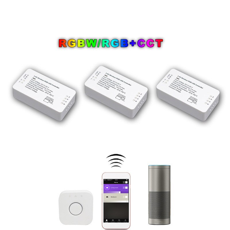 RGBW Smart Home ZigBee LED Strip Controller Smart Phone App/Voice Control Work with Echo Plus Require ZIGBEE 3.0 HUB