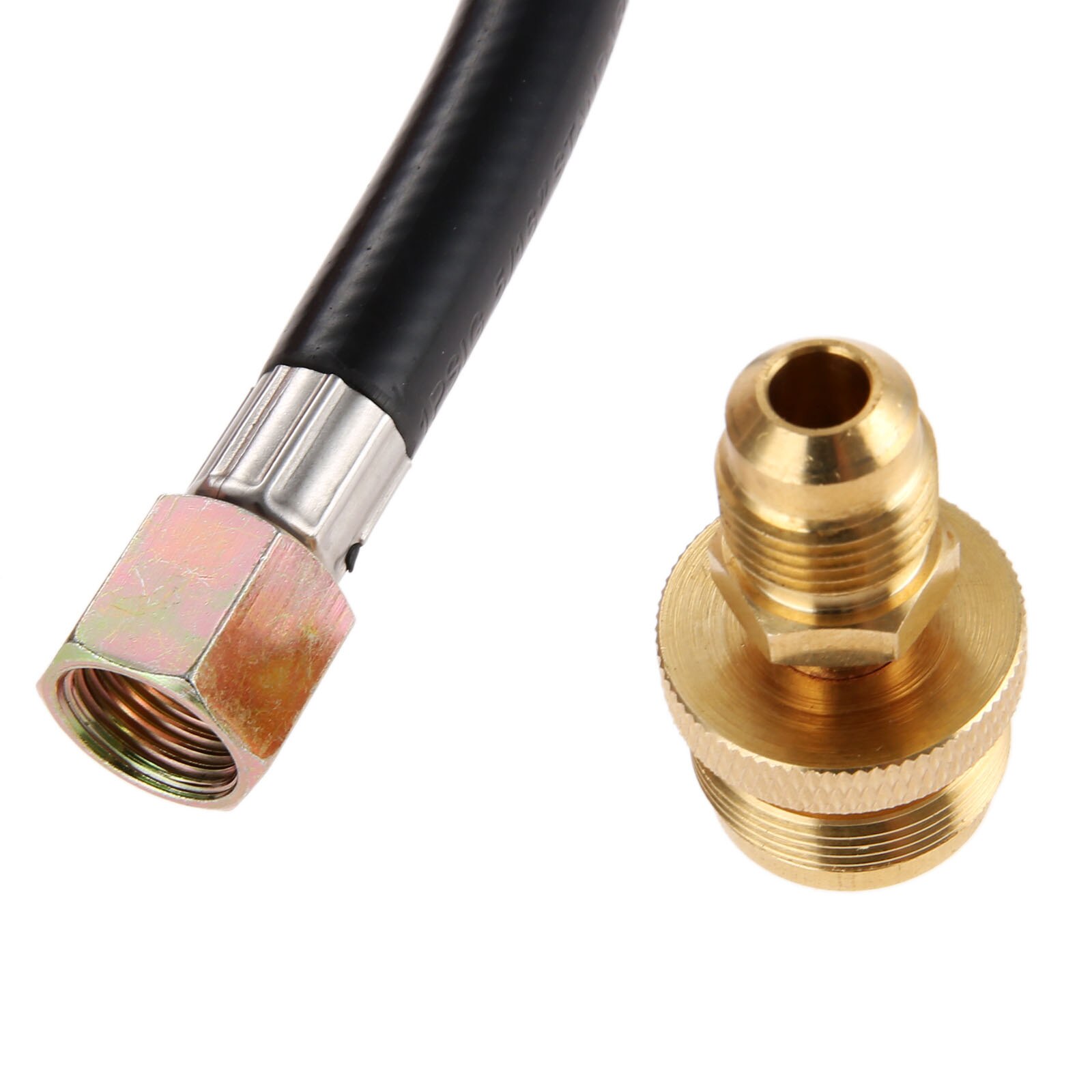 1set 12 Foot 1/4' Quick Connect Liquid Propane Hose for RV to Hook Up Portable Camping BBQ Grill 1LB brass adapter Gas Line Tape