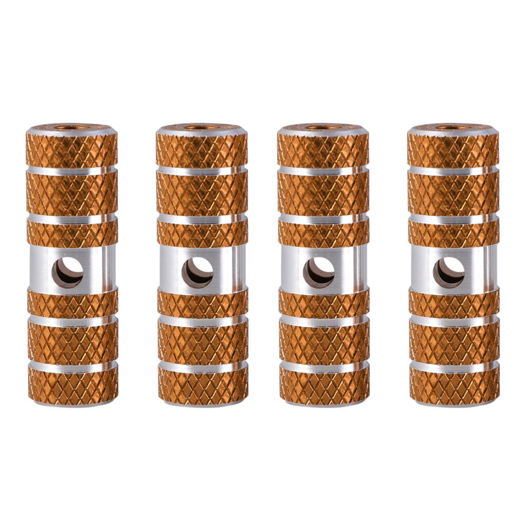 Een paar aluminiumlegering fiets cilinder stoel as stunt pegs voor mountainbike (zwart): Gouden 1