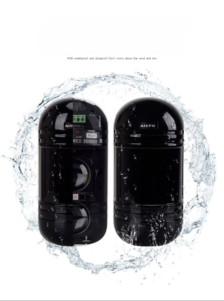 Waterproof Dual Beam Sensor Active Infrared Intrusion Detector IR 1- 30mOutdoor Perimeter Wall Barrier Fence for GSM alarm