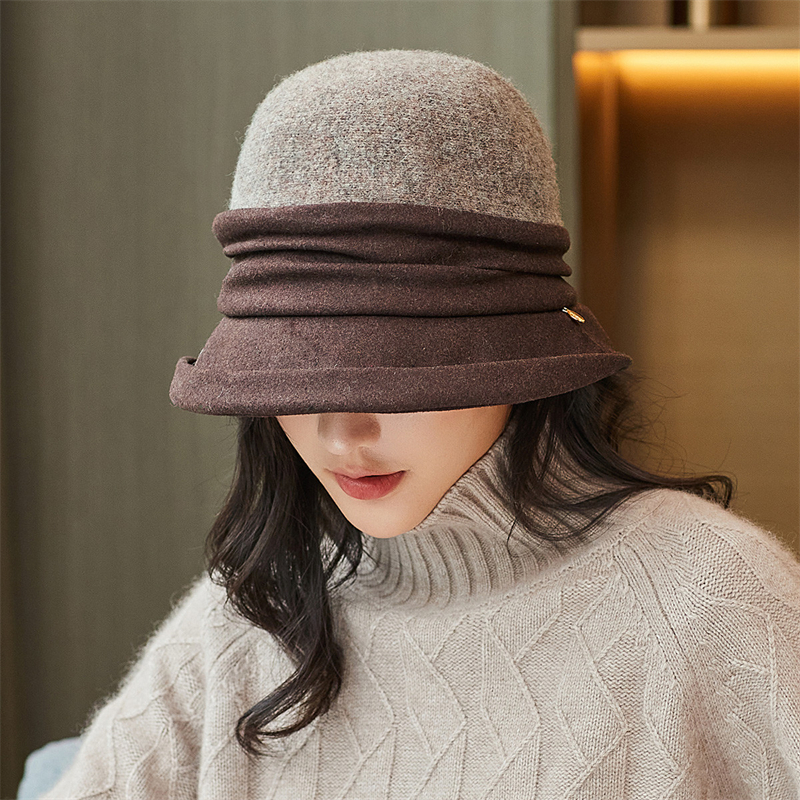 PTAH-gorros de lana de estilo británico para mujer, sombrero de Tweed más suave, Estilo Vintage, para iglesia, para Otoño e Invierno