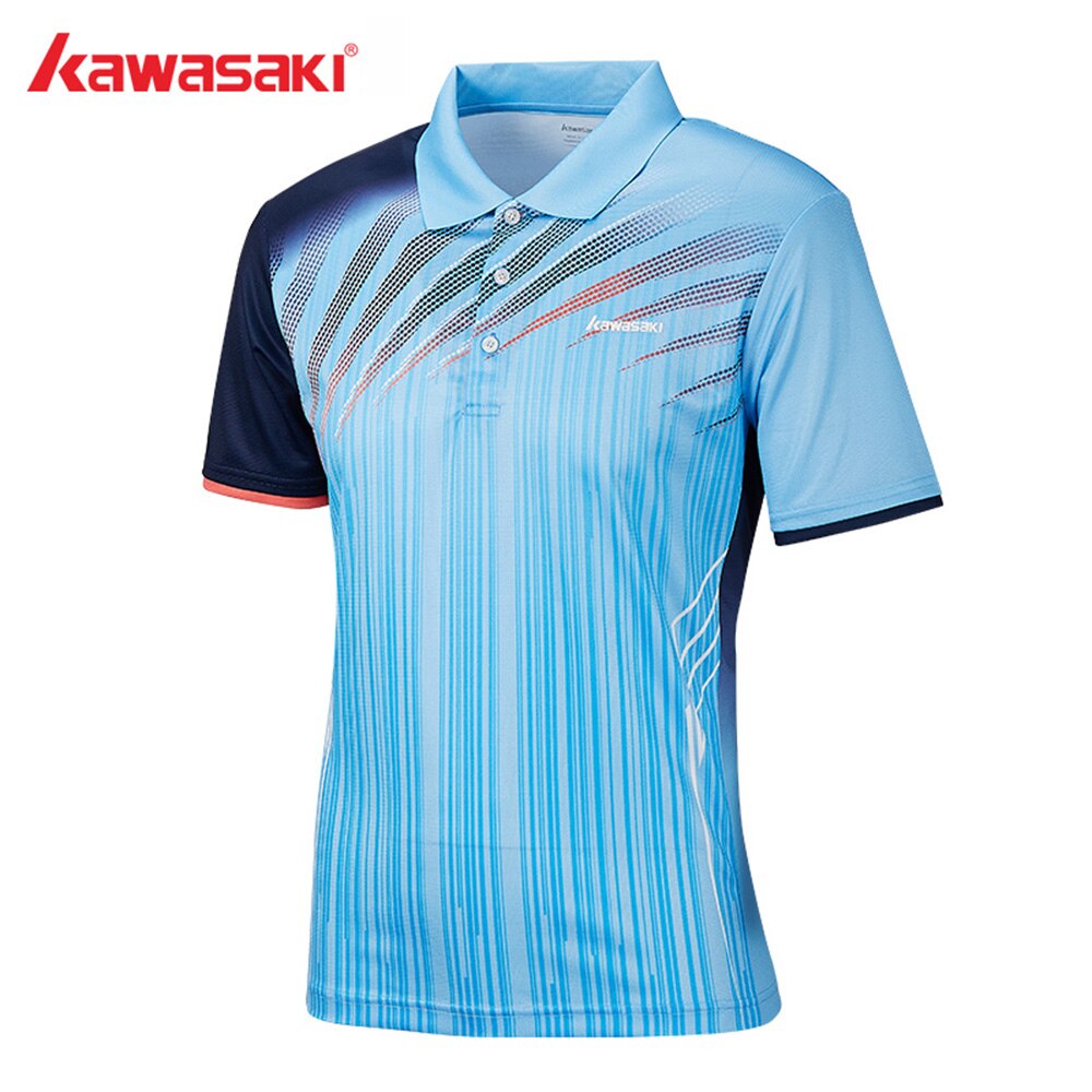 Kawasaki-camisetas originales de bádminton para hombre, camiseta de tenis de poliéster de secado rápido de manga corta, ropa deportiva, ST-S1101: Blue / L