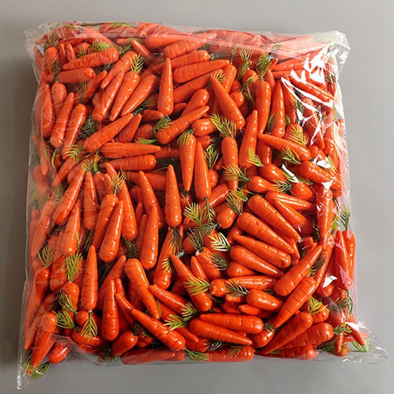 10 Uds Mini zanahoria Artificial plástico Flor de PE frutas y verduras boda simulación decoración