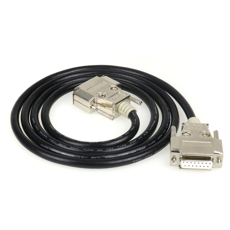 26AWG DB15 Double Shielded RS232 D-SUB Cable Metal 15 Pin Gold Plated Connector Male To Male To Female To Male 0.5m-10m Long