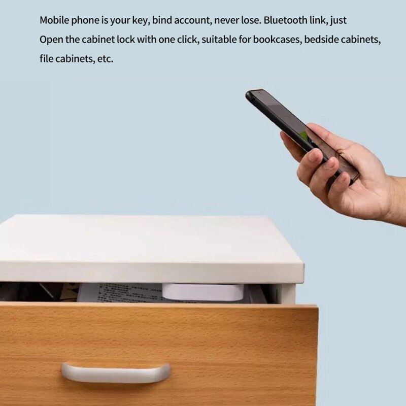 Draadloze Bluetooth Smart Keyless Bestand Ladeblok Lock Onzichtbare Elektrische Locker App Controle