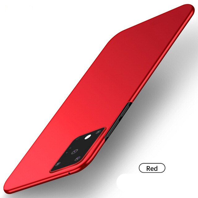 Abdeckung Für Samsung Galaxis S20 fallen Ultra Dünne PC Rügestochen Harte Rückseitige Telefon fallen Für Samsung Galaxis S20 Abdeckung Samsung s20 Telefon Muscheln: S20 / rot