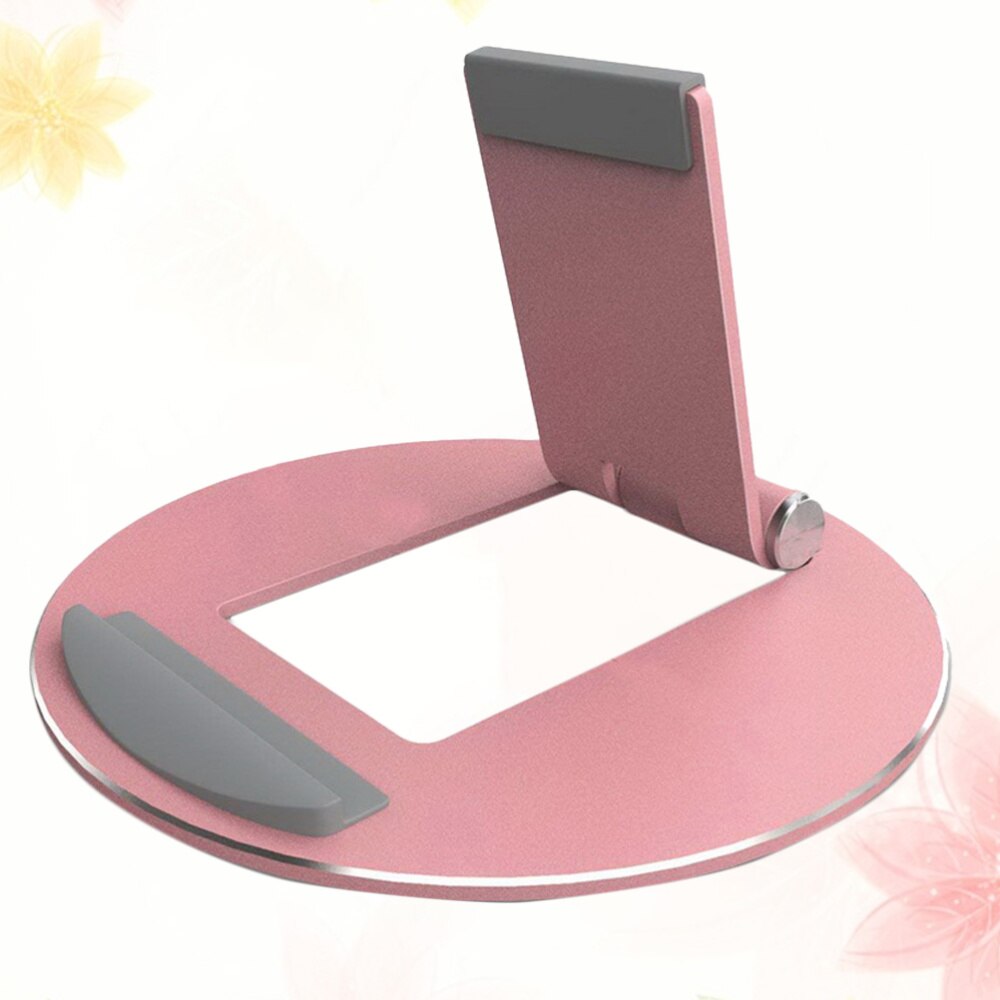 Tablet PC Shelf Portable Foldable Desktop Shelf Universal Simple Supportive Shelf for Office Home (Silver): Rose Gold