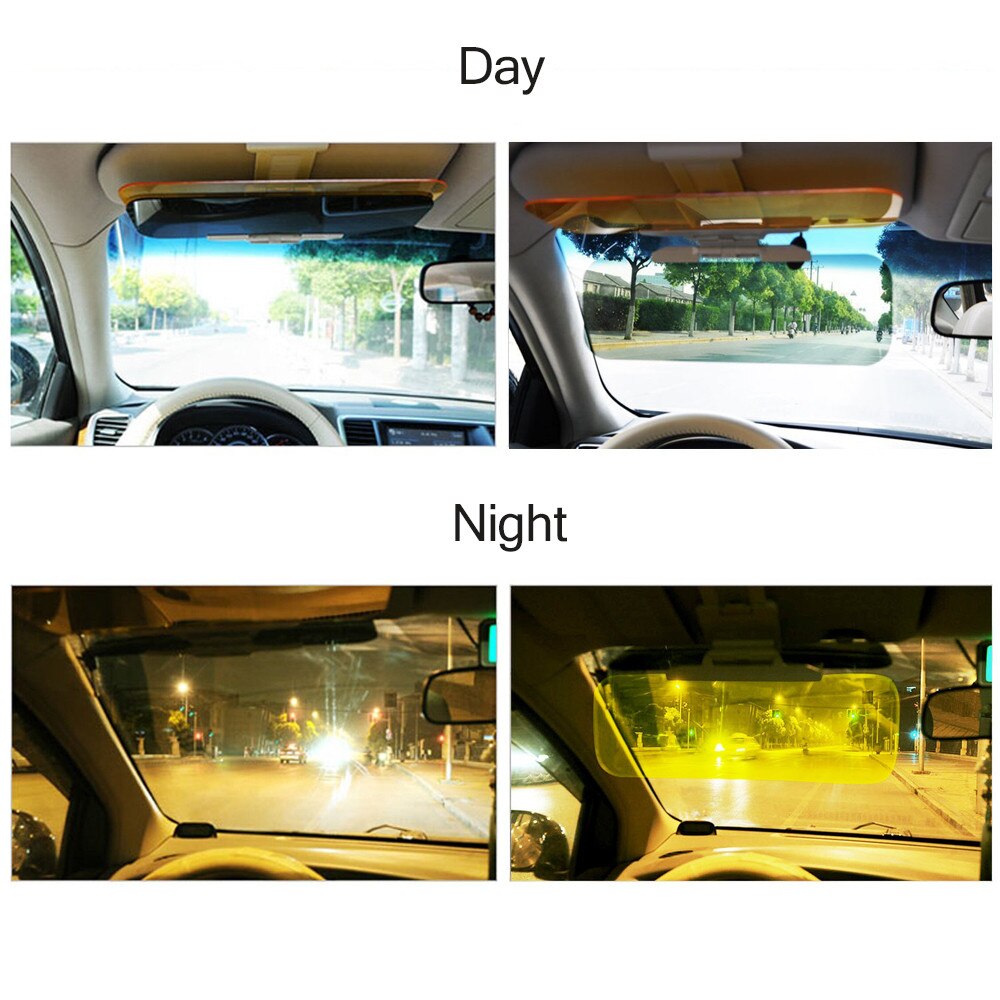 Day Night HD Anti Glare Auto Car Flip Down Shield Sun Visor Vision Block View Anti UV Fold Flip Dazzling Goggles Driving Mirror