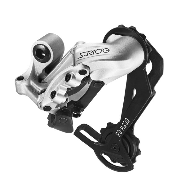 S-Ride Bicycle Rear Cage RD-R200 (Long Cage) 6/7/8 Speed Rear Derailleur MTB Bike Derailleur Compatible for Shimano: Silver Cage
