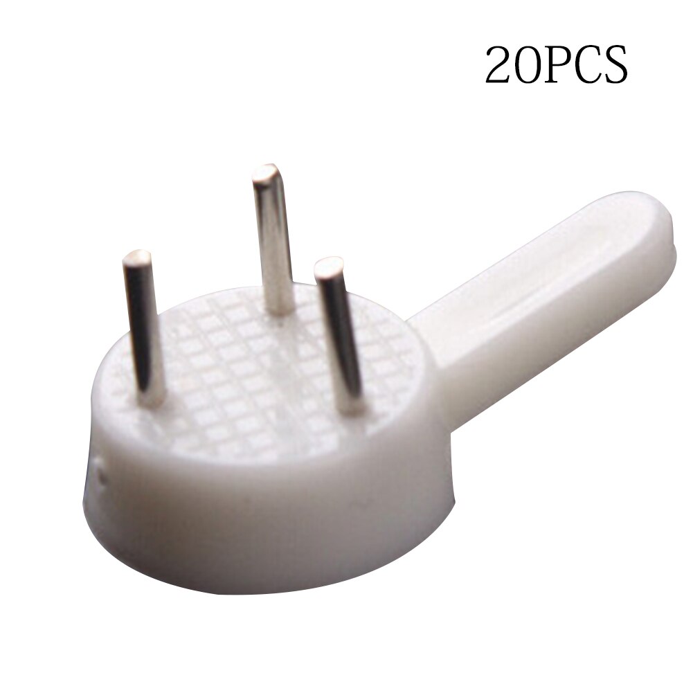 20pcs White Traceless Nails Painting Photo Frame Hook Plastic Invisible Wall Mount Photo Picture Hook Hanger Multifunctional