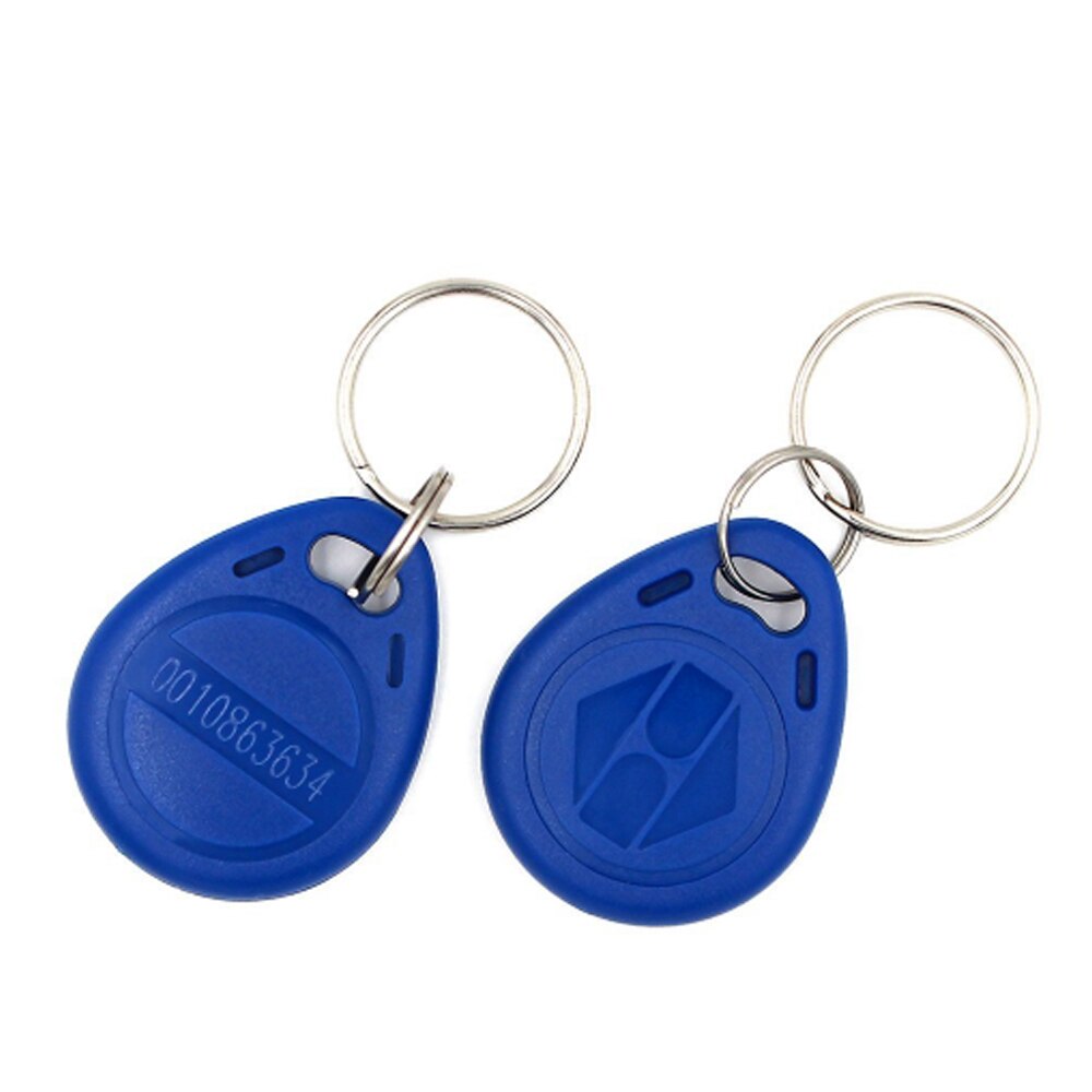 100 stk 125 khz rfid nøgleringe adgangskontrol kort rfid nøglesender til dør adgangskontrol system  tk4100/em4100 em token tags blå: 100 stk blå