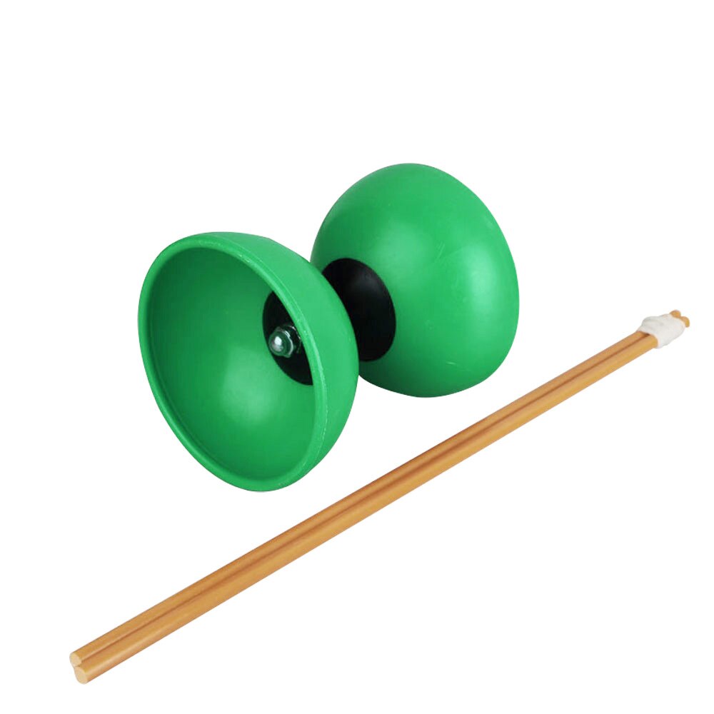 Yoyo chinois Diabolos, jeux de plein air, bâtons à roulement fixe, jouets pour enfants: Green