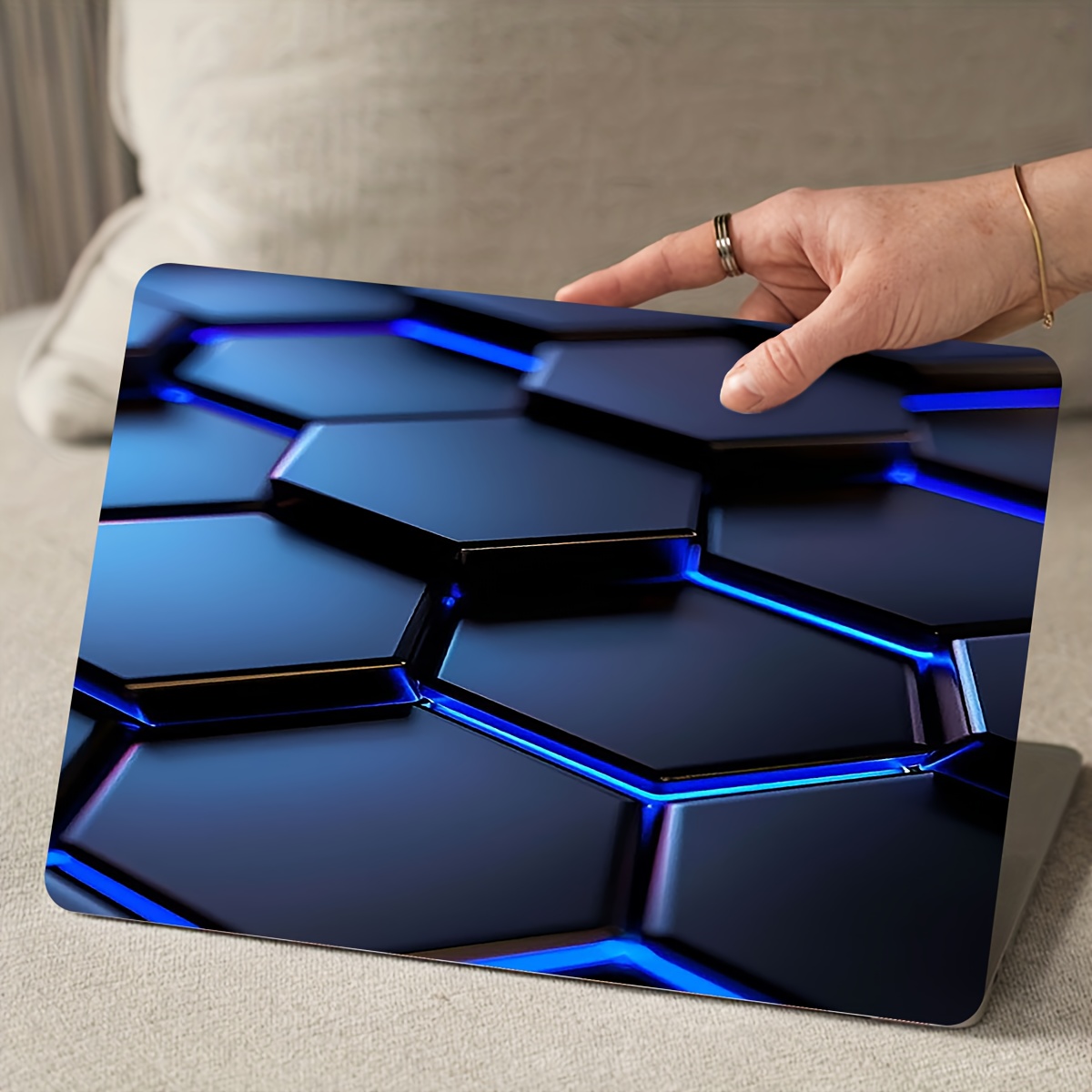 Two art-style laptop stickers for non-reusable laptops. These waterproof and scratch-resistant laptop stickers,
