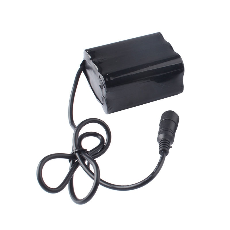 8.4v 12800 mah 18650 batteripakke vandtæt 6 x 18650 genopladeligt litiumbatteri til  t6 autolampe cykelforlygter cykelceller