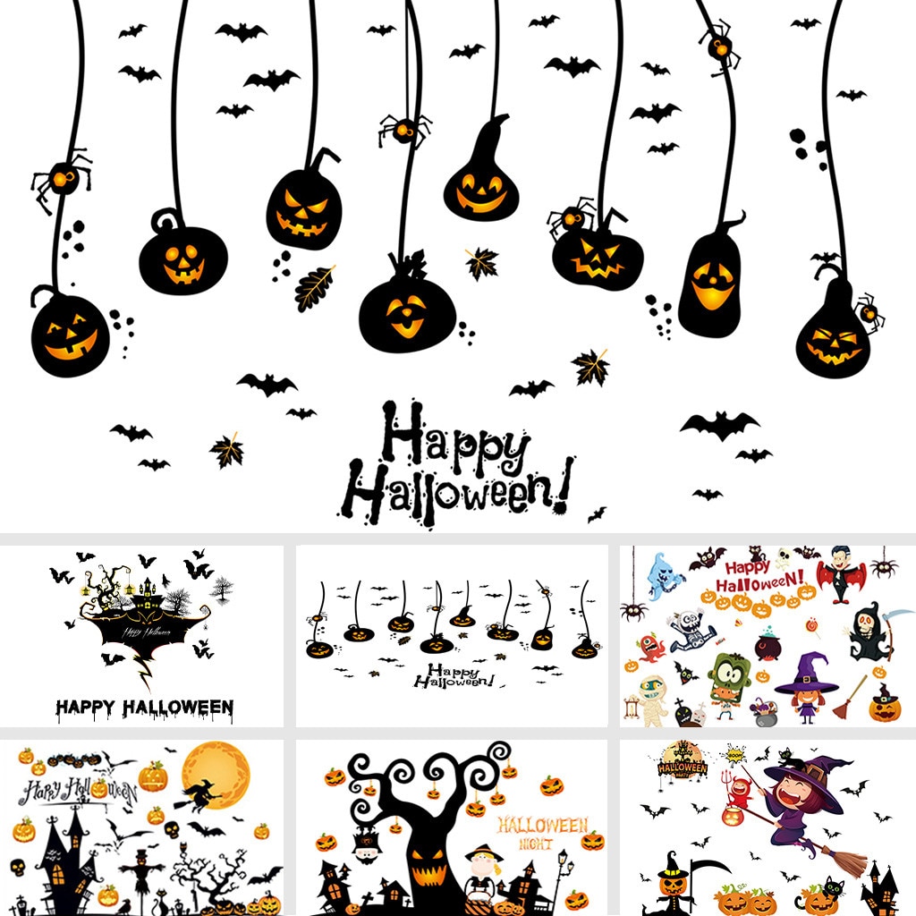 Halloween Decoratie Demon Kawaii Sticker Decoratie Diy Muur Stikers Voor Kids Kamers Decor Halloween Bar Muursticker