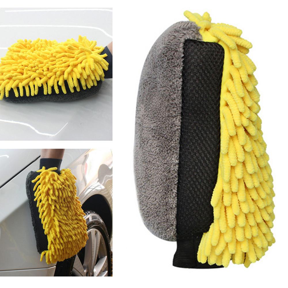 1pc mikrofiber bilvask motorsykkel rengjøringskluter klassisk vask til bil anti modnere rimelig nyttig gul grå
