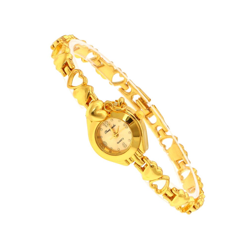Söt dam armband klocka mujer golden relojes liten urtavla kvarts klocka populär armbandsur timme kvinnliga dam klockor: 3