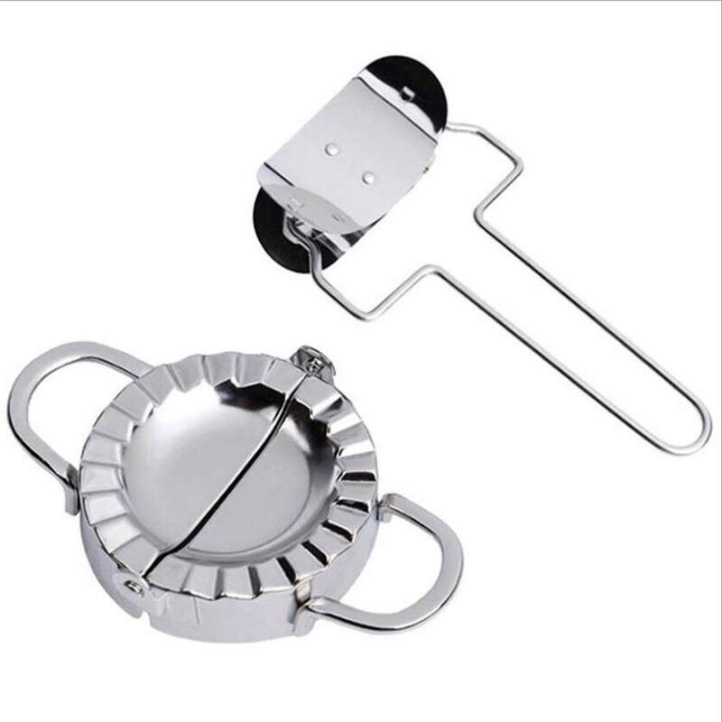 Prensa de masa de acero inoxidable para hacer raviolis, cuchillo de relleno, cuchara de masa, herramienta de molde, 1-5 piezas: 2PCS