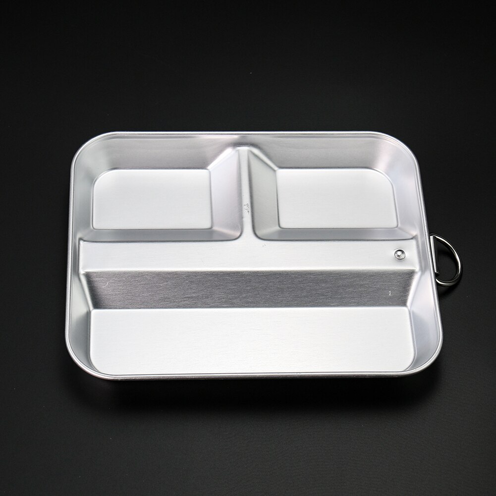 Outdoor Vierkante Aluminium Lunchbox Reizen Camping Barbecue Voedsel Serveren Student Kantine Gestoomde Lunchbox Draagbare