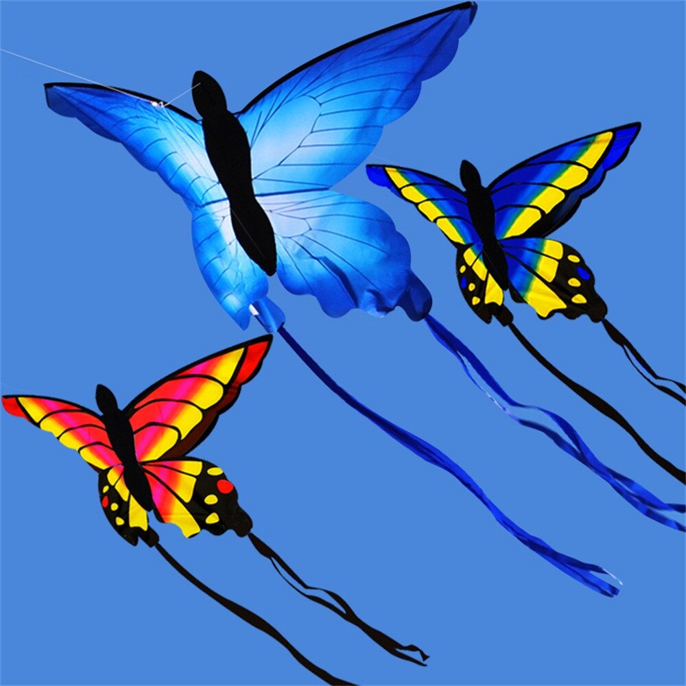 Cometa de mariposa bonita para niños, juegos y actividades al aire libre, línea única, juguetes para niños,