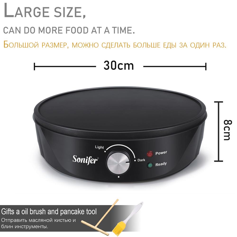 Pannenkoek Maker Crêpe Machine Non-stick Bakplaat Bakken Pan Barbecue Roosteren Bakplaat Huishouden Keuken Koken Gereedschap 220V Sonifer