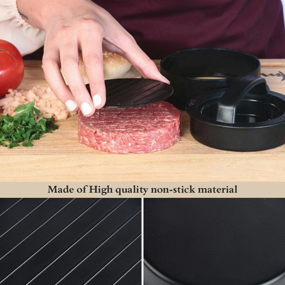 Formes de Hamburger manuelles Presses 80 pièces 11cm galette papier étanche à l'huile antiadhésive Burger Kit de presse formes moules outils de viande Gadgets de cuisine