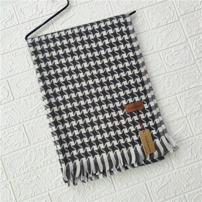 Pied-de-poule geruite sjaal voor dames, warmere winter kasjmier pashmina sjaals, dikke dekens, omslagdoeken, foulards, sjaals, bandana's: Zie grafiek 5
