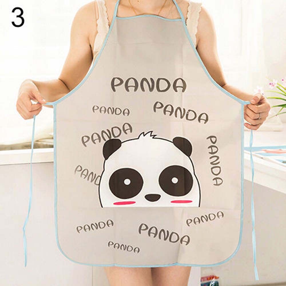 Vrouwen Schort Waterdichte Cartoon Leuke Keuken Restaurant Koken Bib Schorten Monther Mama Liefde Bakken Schorten: panda