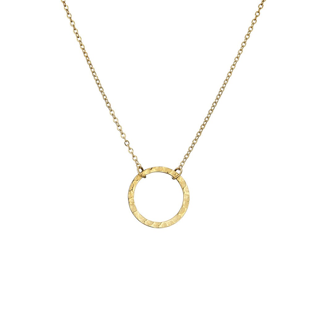 Visunion 316L Edelstahl Halskette Minimalistischen Perle kreis für Frauen Mädchen Elegante exquisit Kreis Runde Halskette Schmuck