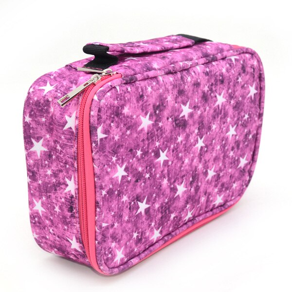 Trousse à crayons rose à 4 couches, pochette de grande capacité, stojo escolar stuche, matériel kalem kutusu piornik, fournitures scolaires papeleria: Rose red