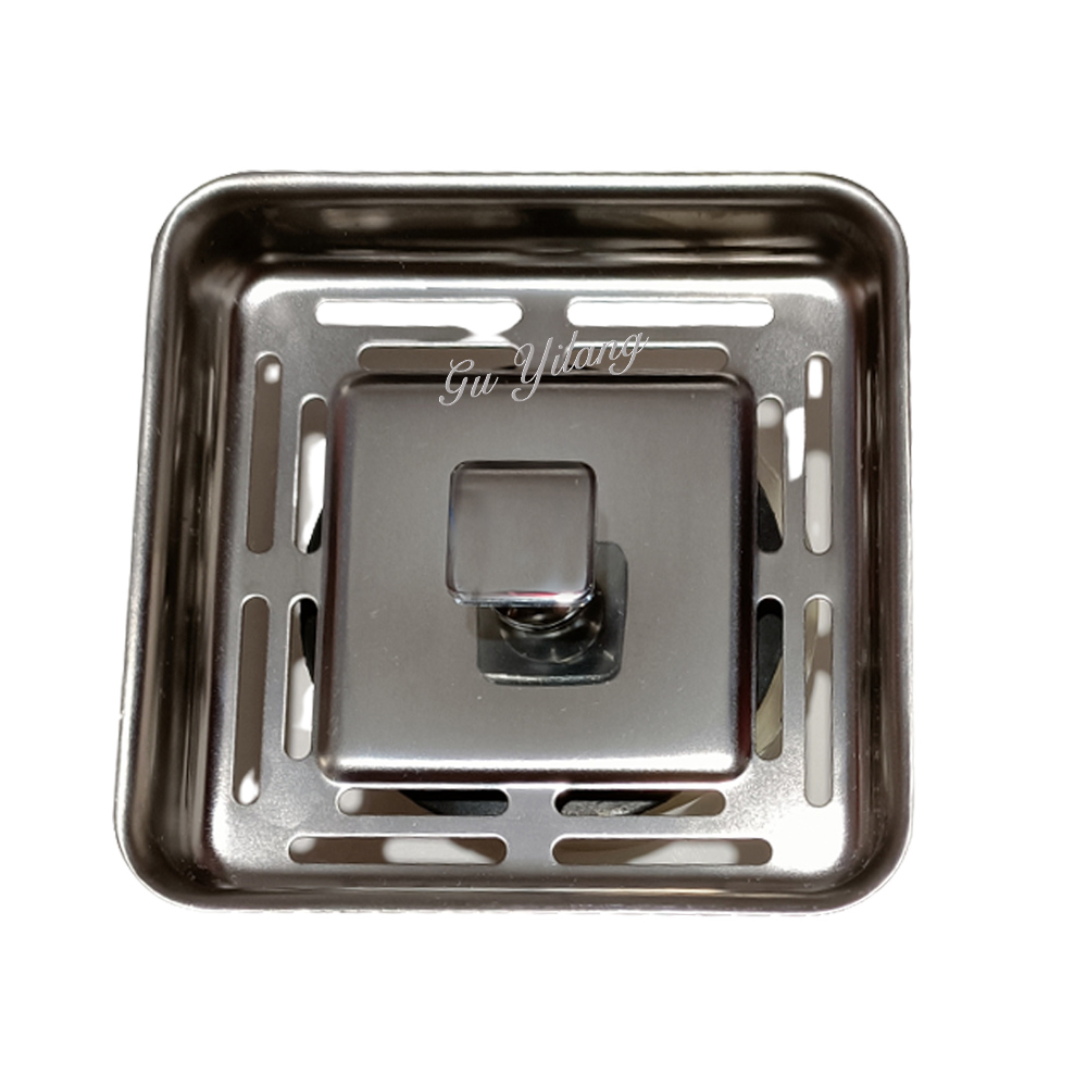 304 Stainless steel Square Sink Plug Kitchen Sink Strainer Plug 78mm,85mm, whole square sink drainer set choice