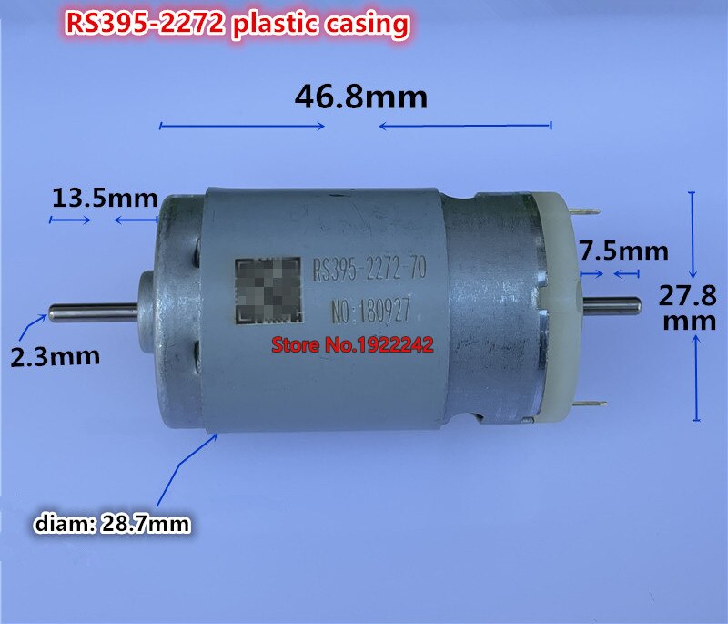 neue 12V 14,4 V 6800rpm RS395 motor doppel ausgang welle carbon pinsel 395 390 DC motor für roboter vakuum-reiniger ~