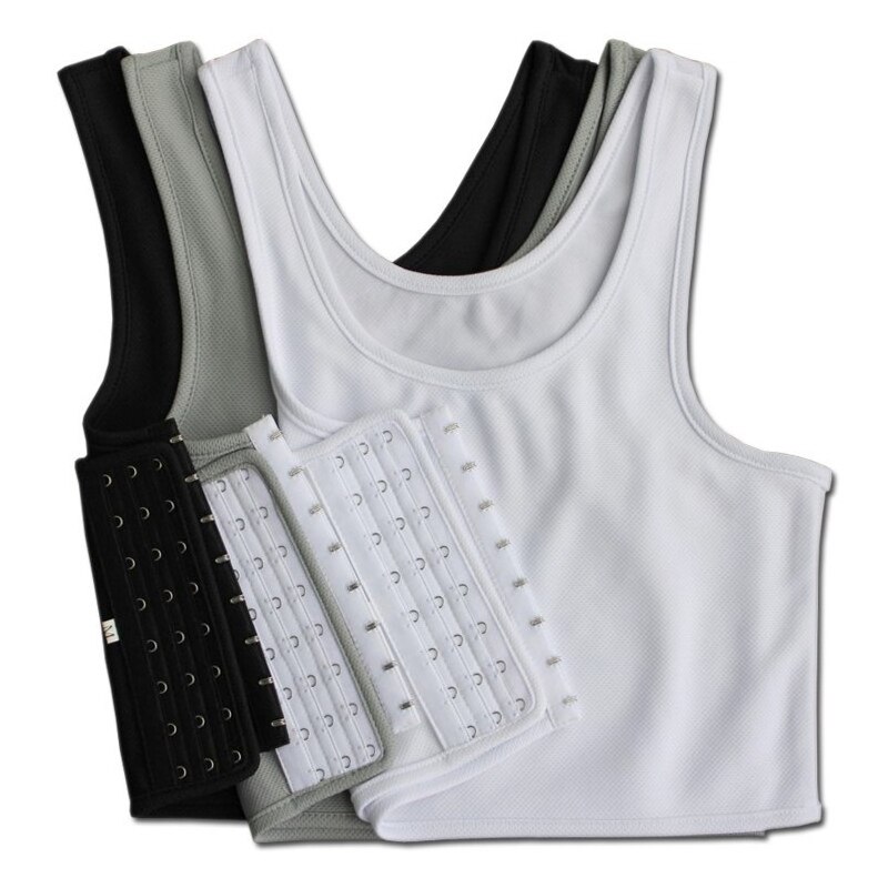 Women Breast Binder Transboy Lesbian Corset Trans Vest Summer Side Buckle Short Tank Top Underwear Shaper Bustier Chest Binder