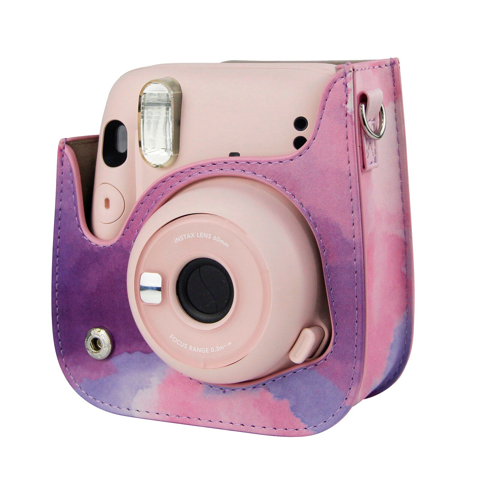 Fujifilm Instax Mini 11 Instant Film Camera Case, Pu Lederen Beschermende Zachte Draagtas Cover Met Schouderband: ZQI201214022