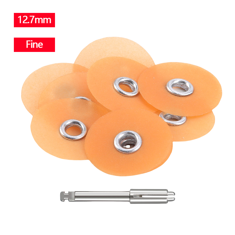 50 Stück Azdent Dental Endbearbeitungs- und Polierscheiben Zahnarzt Verbundmetalle Porzellan Polierer 135 ℃ Autoklavierbare Laborwerkzeuge: orange