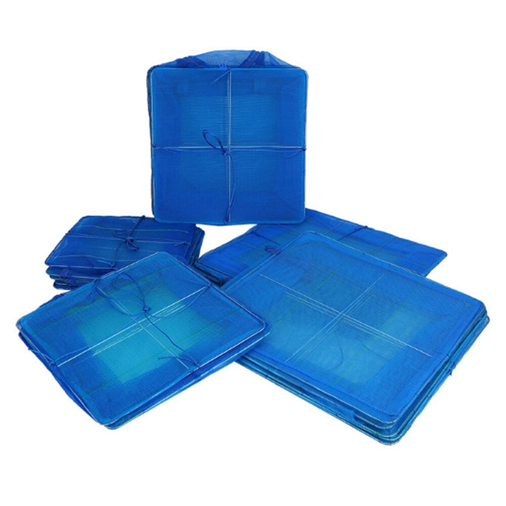 4 Layers Foldable Drying Fishing Net Rack Hanging Vegetable Fish Dishes Dryer PE Hanger Fishing Net Fishing Accessories X110G