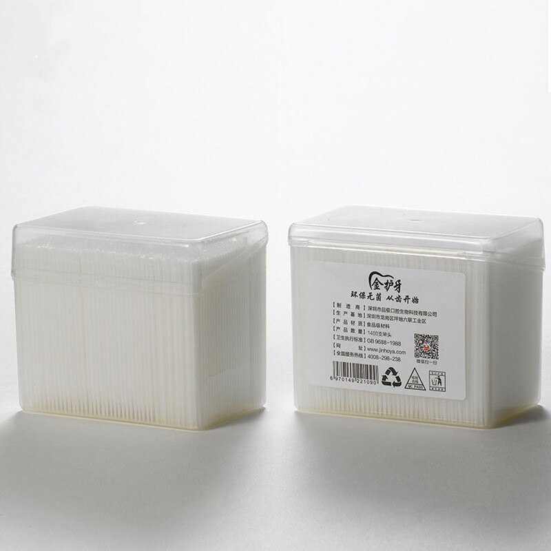 Boxed single-head plastic toothpicks disposable 1400 boxed toothpicks