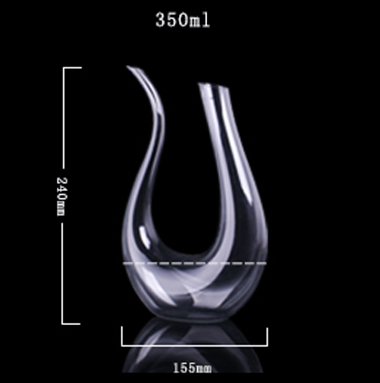 Handgjord kristall rött vin pourer glas karaff konjak karaff set kanna bar champagne vattenflaska dricksglas: 350ml