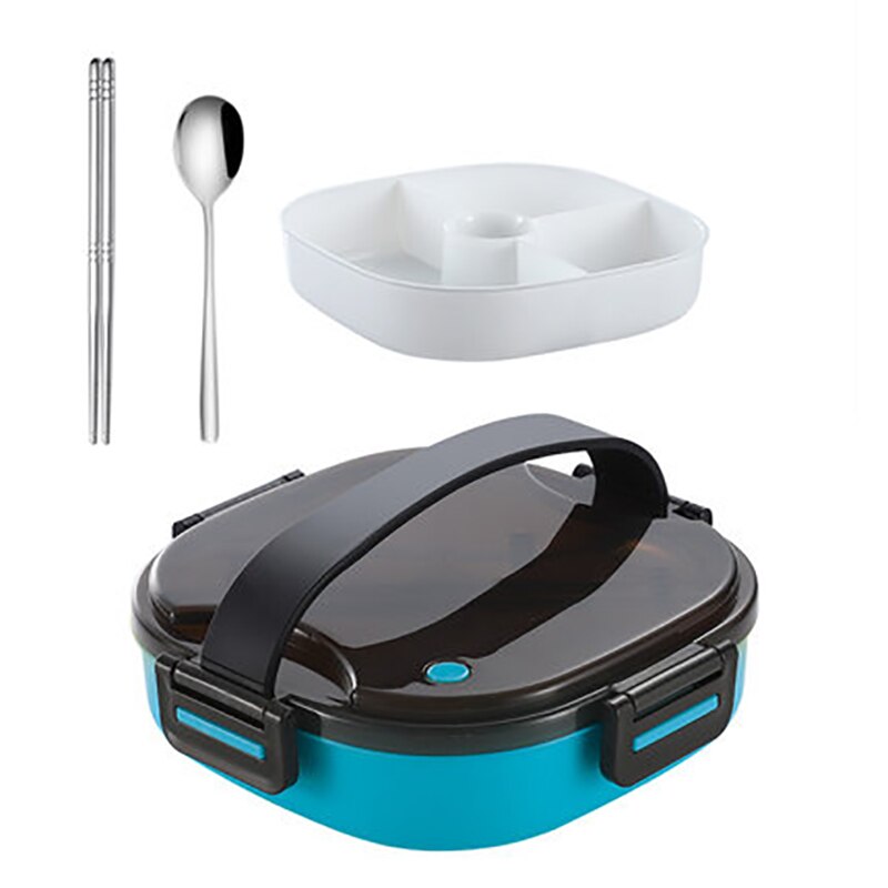 MICCK Stainless Steel Lunch Box For Kid Heated Lunch Box Kitchen Accessories Bento Box Meal Prep Food Container Storage: BlueB