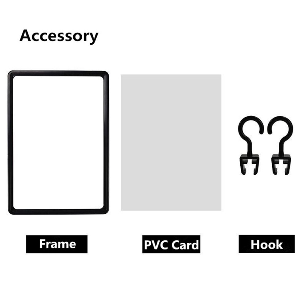 A6 Double-sided Poster Sign Paper Frame Rack Supermarket Advertising Plastic Product Price Listing Display Hanger Frame